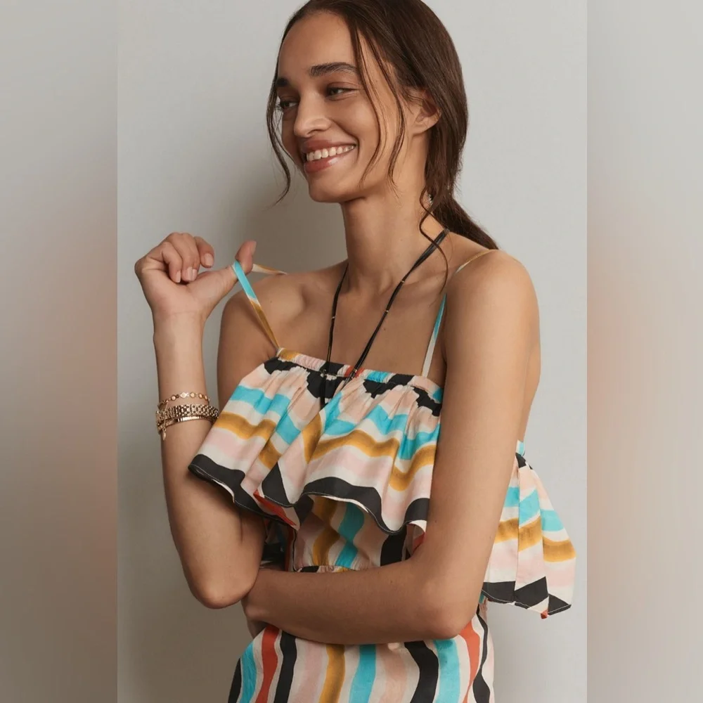 FARM Rio Sleeveless Ruffle Maxi Dress - Picture 4 of 7